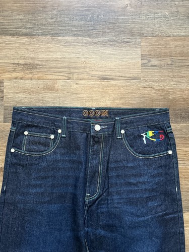 Vintage Y2K Denim Baggy Jeans Size 38x34 Skate Rave Coogi Punk Grunge Wide Leg - Picture 5 of 12