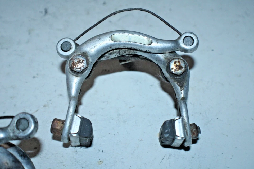 Juego de pinzas de freno vintage 60-75 mm plata centro tirar a través del perno envío EE. UU.:) Foto 2 de 4