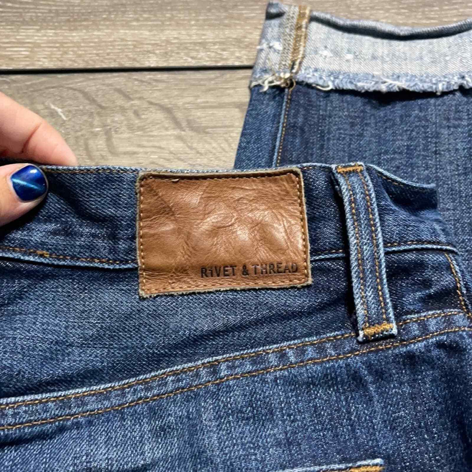 Rivet & Thread HighRise Boy Jeans Double Hem 27 Gem