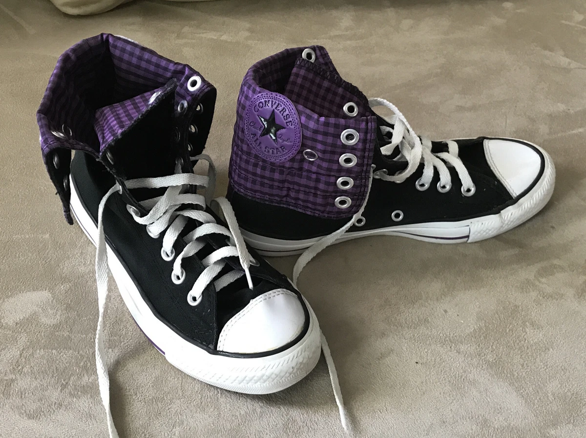 Black and 2025 purple converse