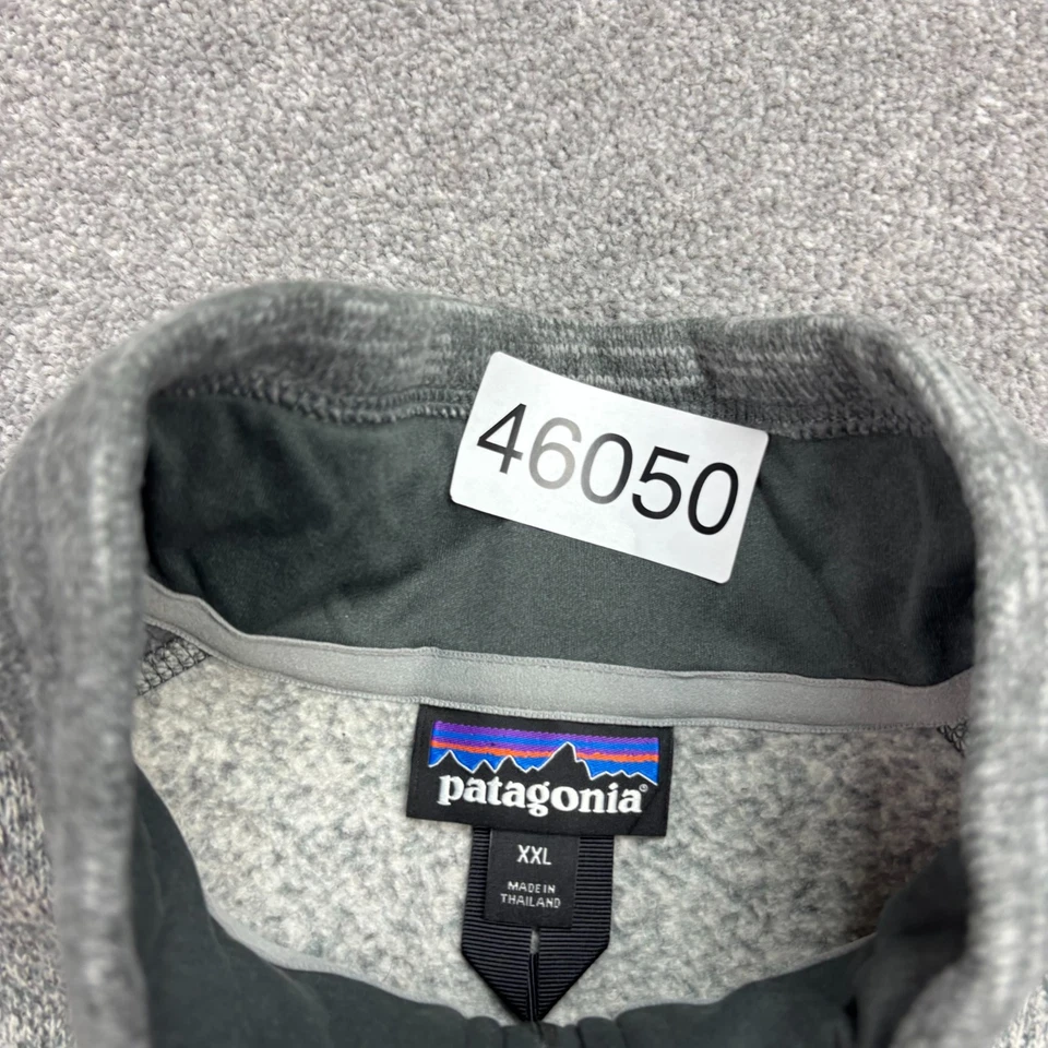 Patagonia Fleece Adult 2XL XXL Grey Better Sweater Quarter Zip Logo Jumper Mens - Image 4 of 4