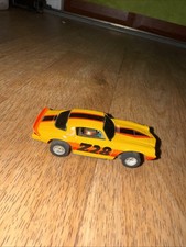 Tyco '79 Camaro Yellow Orange Black Stripe Z28 HP2 Slot Car 6977 Tested Runs