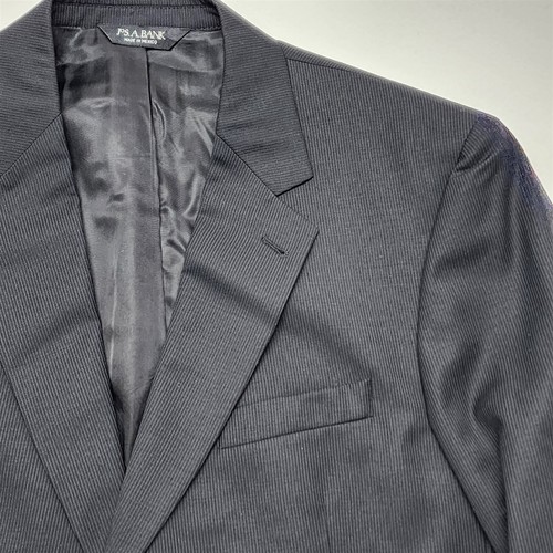 Jos A Bank 42R 36x30 Black Pinstripe 100% Wool Signature Mens Jacket Pants Suit - Picture 3 of 13