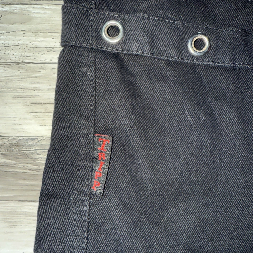 TRIPP NYC Men’s Sz L Vest Jacket Black Zipped Metal Snaps Closure High Neck VTG - Image 3 of 4