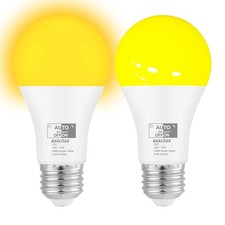Dusk to Dawn Bug Light Bulbs Outdoor, 1900K Amber Yellow, 800 Lumen, LED 12W,...