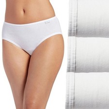 Jockey 3-Pack Elance Hipster Comfort 100 Cotton 1488 6/M White NIP