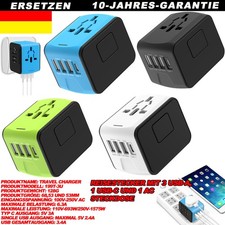 Reiseadapter Universal Welt Reise Stecker Netzadapter Steckdose UK EU AU US DE
