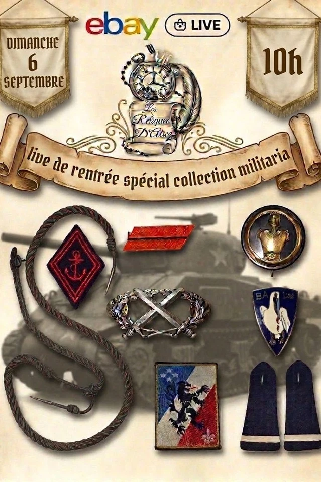 ✨ Vente en live d'objets militaire de collection ! ✨