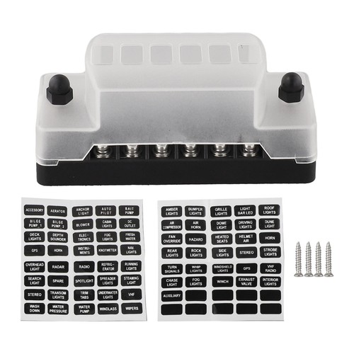 Easy Install 6 Way Automotive Fuse Box with Flame Retardant Features for Safety - Picture 3 of 12