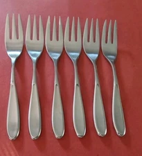 6 Retroneu CONTOUR Tivoli 18/10 Stainless SALAD FORKS 6 5/8" China Free ShIp