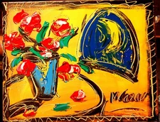 NICE ROSES    Modern Abstract   Original Oil Painting  IMPRESSIONIST YRTHTH