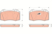 Bremsbelagsatz FÜR MERCEDES-BENZ S-KLASSE (W221, V221) - TRW GDB1454