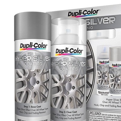 11 fl. oz. Hyper Silver & Clear High Performance Aerosol Wheel Coating Kit
