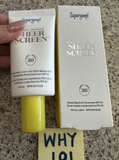 SUPERGOOP MINERAL SHEER SCREEN SPF30 1.5oz/45mL EXP 7/2026 FULL SZ SEAL BOX 40