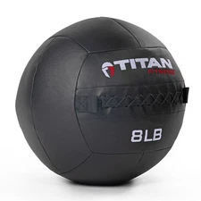 Titan Fitness 8 LB Composite Wall Ball, Soft Shell Poly-Composite Laminate