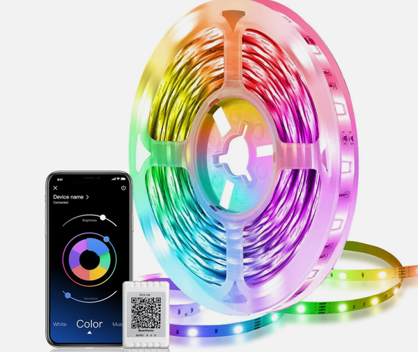 Mexllex LED Strip 5M, LED Streifen 5M, Musik Sync, Farbwechsel LED Lichterkette-image