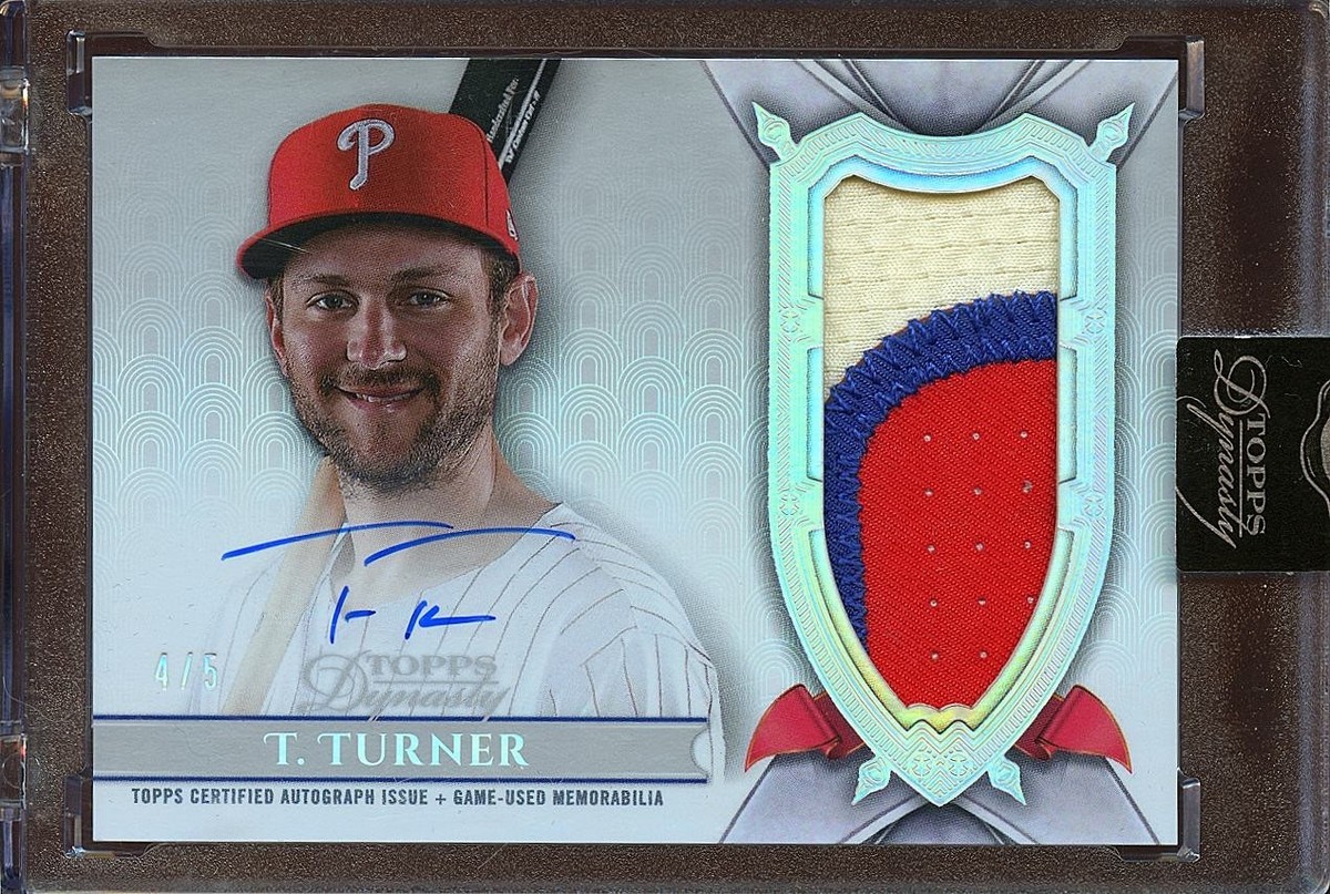 MLBカードTrea Turner ルーキー Auto 75枚シリBGS 9.5 Trea Turner 2024 Topps Dynasty Auto Autograph Game Worn Patch
