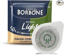 Caffè Borbone Light Coffee Pods 44mm | 50 ESE Compostable Pads 0.26 per lighter