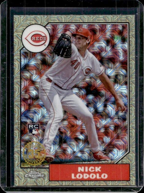 2022 Topps Update Nick Lodolo 1987 Chrome Silver Packs RC Rookie #T87C-22 Reds