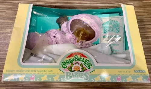 Vintage Cabbage Patch Kids African American Girl Doll 1980s Original Box  RARE