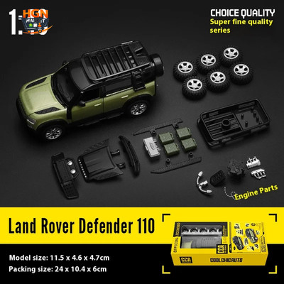 CCA 1:43 Land Rover Defender 110 Alu Modellauto Diecast Metal Assembly Modifica