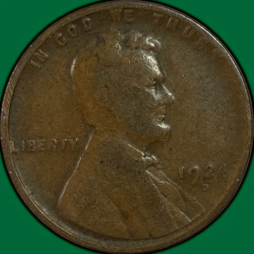 1924-D Lincoln Wheat Cent Very Good VG Coin #33647