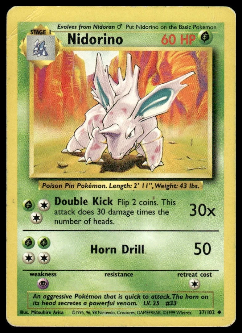 Nidorino Pokemon Card for sale | eBay