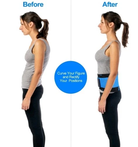 Unisex Adjustable Double Compression Shaping Low Waist Belt Brace Pain Relief S