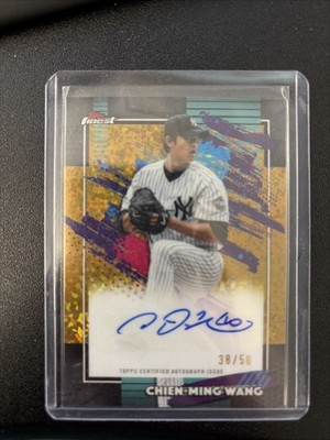 2026 Topps Finest Chien-Ming Wang Auto Gold /50
