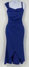 GRACE KARIN Womens Bodycon Dress Asymmetric Shoulder Dress Blue Small NWT