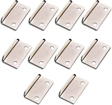 10Pcs Angled Drawer Lock Strike Plate Cabinet Cupboard Drawer Shaped Lock Str...