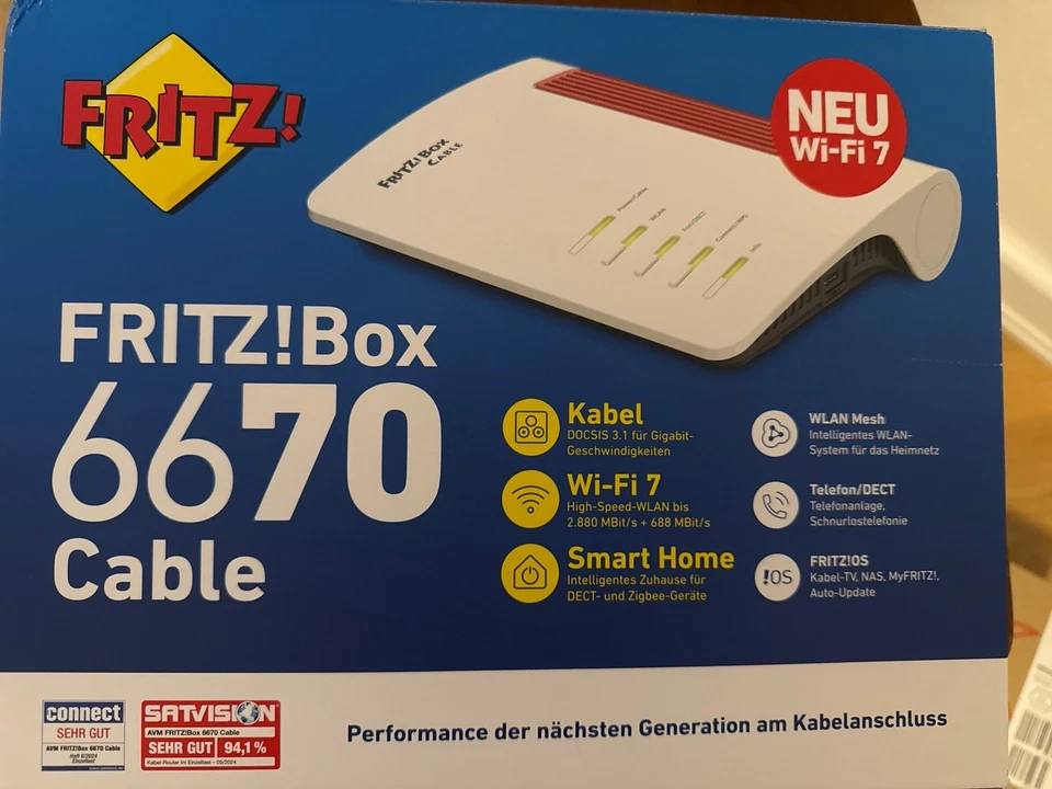 FRITZ!Box 6670 Cable mit Wi-Fi 7 20003047 (4023125030475)