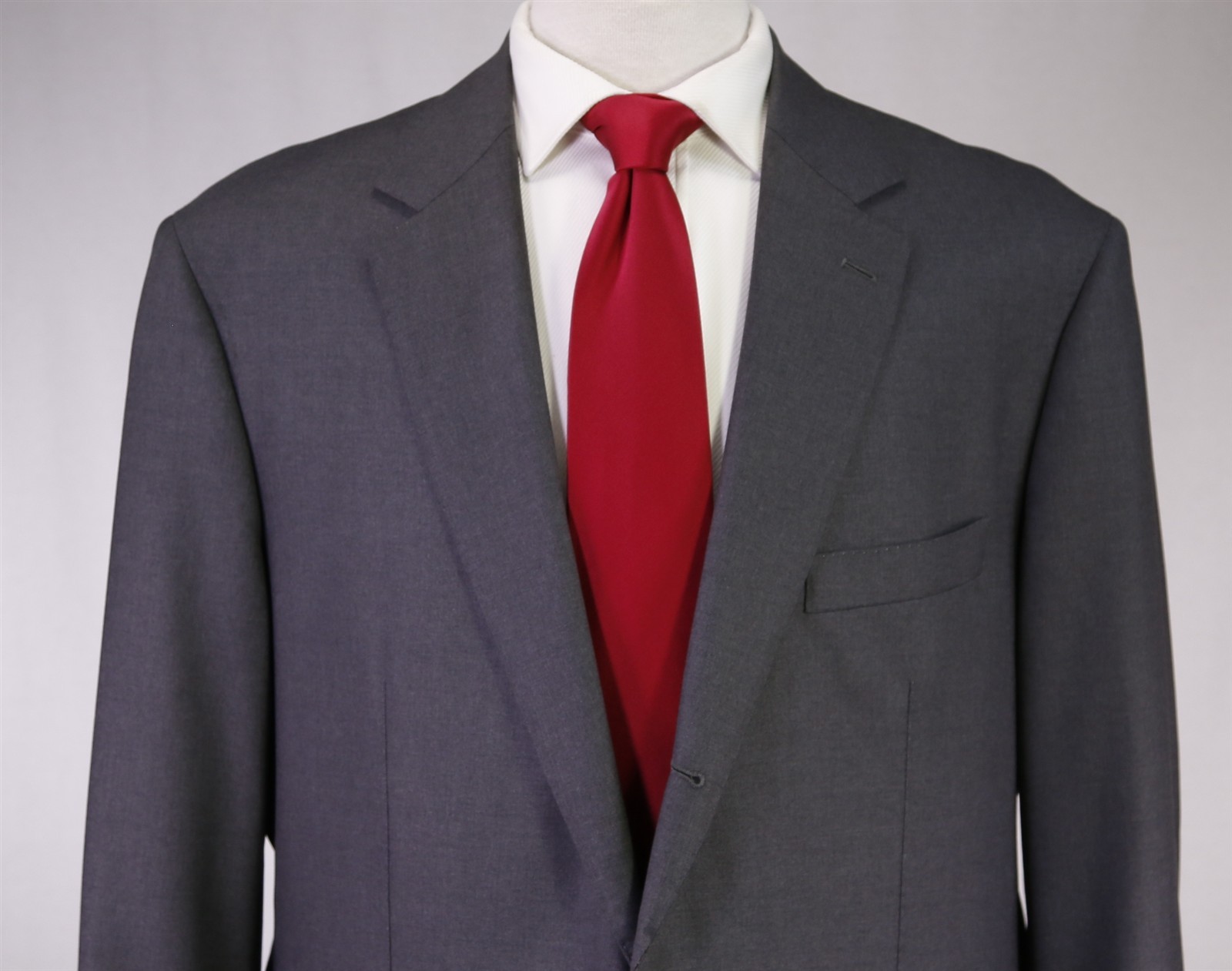 Andrew Lock Custom Tailored Solid Gray 2-Btn Supe… - image 3