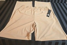 Medium Fits Size 10-12 IC Collection By Connie K Beige Long Wide Leg Pants