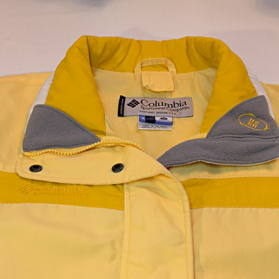 Columbia Jacket Womens Medium Yellow Core Interchange 3 In 1 Shell Only
