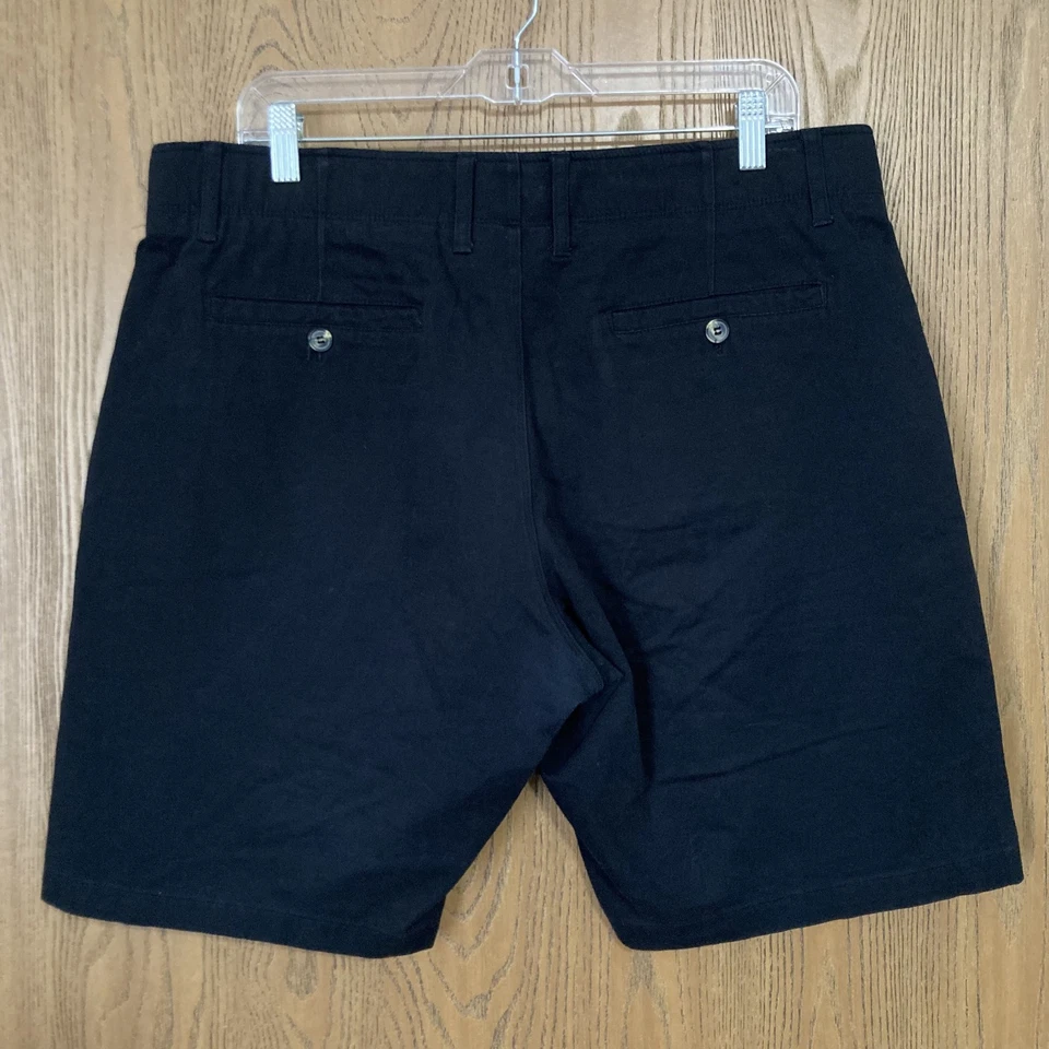 Nat Nast Shorts Men's 36 Black Flat Front Chino 10" Inseam Golf Preppy Casual - Image 3 of 4