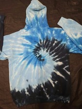 Tie Dye Hoodie All-In-One Hooded Sweatshirt Hand Dyed  Festival  Colortone Sze M