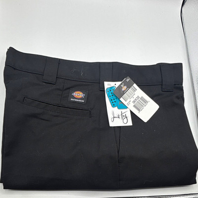 Dickies Skateboarding Black Twill Pants 36W Slim Fit Straight Pockets Jamil Toy