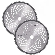 2 Pack 10" x80T Carbide Tip Brush Cutter Blades for Cutter, Trimmer, Weed Eater