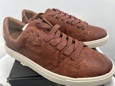 Frye Women s Ivy Low Lace Cognac Italian Leather Sneaker Size 9M Style 71272