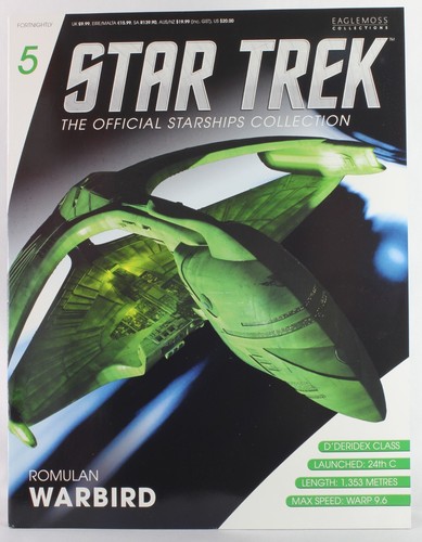 Star Trek Eaglemoss Collezione Ufficiale Astronavi #5 Romulan Warbird - Foto 2 di 3