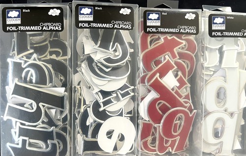 Huge Lot Chipboard Foil-Trimmed Letters Scrapbooking School Projects NEW - Picture 5 of 6