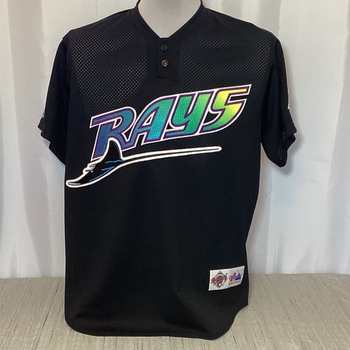 Majestic Tampa Bay Devil Rays Jersey 1998 Inaugural Season Black Mesh XL USA MLB - Bild 4 von 11