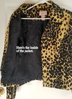 EUC Women's Black & Camel Colored Animal Print Lined Jacket Blazer Coat Size 14 — photo 3