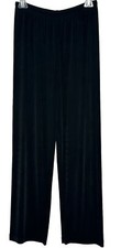 CHICO  S TRAVELERS VTG USA WOMEN'S BLACK TRAVEL KNIT STRAIGHT PANTS SIZE 1 M 