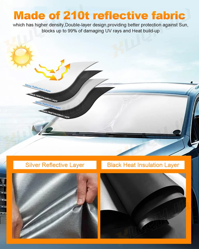 Parasol plegable Premium Custom Fit para Toyota Tacoma N300 2016-20 Foto 4 de 4