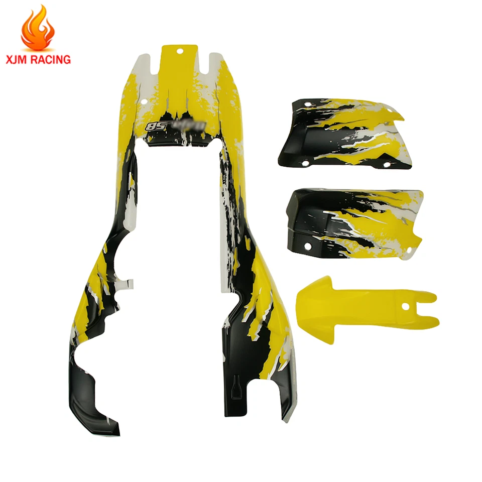 RC Car Body Shell Cover Kit Black and Yellow Plastic For 1/5 Hpi Rv Km Baja 5B - Image 4 of 4