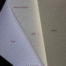 100 A4 sheets of Hammered card (Ivory, Cream, White) 255GSM (Printble) - 300GSM