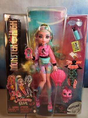 Monster High Lagoona Blue w/Neptuna Pet G3 Reboot Mattel 2022 Fashion Doll