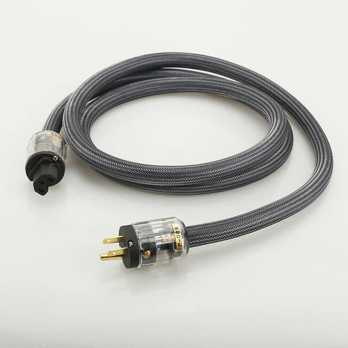 Audiophile HiFi Audio Power Cable Pure Copper EU US Schuko AU Mains Supply Cord - Picture 3 of 17
